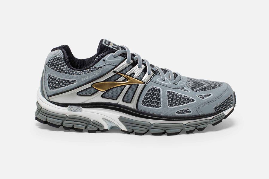 Brooks Men's Beast '14 Road Running Shoes Grey QUFK-85127